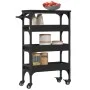 Black engineered wood kitchen cart 53x20x76 cm by , Kitchen and dining carts - Ref: Foro24-842351, Price: 62,62 €, Discount: %