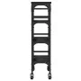 Black engineered wood kitchen cart 53x20x76 cm by , Kitchen and dining carts - Ref: Foro24-842351, Price: 62,62 €, Discount: %