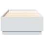 Weißer Bettrahmen aus Holzwerkstoff mit LED 100x200 cm von , Betten und Lattenroste - Ref: Foro24-3209625, Preis: 139,78 €, R...
