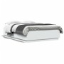 Estructura de cama con LED madera ingeniería blanco 150x200 cm de , Camas y somieres - Ref: Foro24-3209604, Precio: 178,77 €