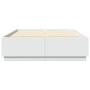 Weißer Bettrahmen aus Holzwerkstoff mit LED, 150 x 200 cm von , Betten und Lattenroste - Ref: Foro24-3209604, Preis: 178,91 €...