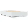 White engineered wood bed frame with LED 150x200 cm by , Beds and slatted bases - Ref: Foro24-3209604, Price: 176,73 €, Disco...