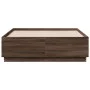 Bed frame with LED lights oak brown wood 120x190 cm by , Beds and slatted bases - Ref: Foro24-3209659, Price: 159,70 €, Disco...