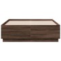 Estructura cama con luces LED madera marrón roble 120x190 cm de , Camas y somieres - Ref: Foro24-3209659, Precio: 161,54 €