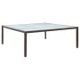 Brown synthetic rattan garden dining table 200x200x74 cm by vidaXL, Garden tables - Ref: Foro24-46131, Price: 248,12 €, Disco...