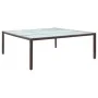 Brown synthetic rattan garden dining table 200x200x74 cm by vidaXL, Garden tables - Ref: Foro24-46131, Price: 245,51 €, Disco...