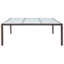 Brauner Garten-Esstisch aus synthetischem Rattan, 200 x 200 x 74 cm von vidaXL, Gartentische - Ref: Foro24-46131, Preis: 248,...