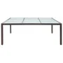 Brown synthetic rattan garden dining table 200x200x74 cm by vidaXL, Garden tables - Ref: Foro24-46131, Price: 245,51 €, Disco...