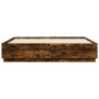 Bed frame with LED lights smoked oak wood 180x200 cm by , Beds and slatted bases - Ref: Foro24-3209594, Price: 181,14 €, Disc...