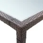 Brown synthetic rattan garden dining table 200x200x74 cm by vidaXL, Garden tables - Ref: Foro24-46131, Price: 245,51 €, Disco...
