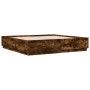 Estructura cama con luces LED madera roble ahumado 180x200 cm de , Camas y somieres - Ref: Foro24-3209594, Precio: 181,14 €, ...