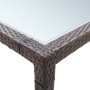 Brown synthetic rattan garden dining table 200x200x74 cm by vidaXL, Garden tables - Ref: Foro24-46131, Price: 248,12 €, Disco...