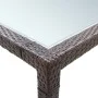 Brown synthetic rattan garden dining table 200x200x74 cm by vidaXL, Garden tables - Ref: Foro24-46131, Price: 245,51 €, Disco...