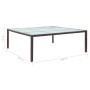 Brauner Garten-Esstisch aus synthetischem Rattan, 200 x 200 x 74 cm von vidaXL, Gartentische - Ref: Foro24-46131, Preis: 248,...