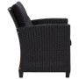 6-piece garden sofa set with black synthetic rattan cushions by vidaXL, Outdoor sofas - Ref: Foro24-46151, Price: 489,55 €, D...