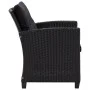 6-piece garden sofa set with black synthetic rattan cushions by vidaXL, Outdoor sofas - Ref: Foro24-46151, Price: 532,41 €, D...