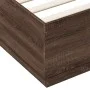 Oak brown engineered wood bed frame 150x200 cm by , Beds and slatted bases - Ref: Foro24-3209701, Price: 154,76 €, Discount: %
