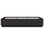 Black engineered wood bed frame 140x200 cm by , Beds and slatted bases - Ref: Foro24-3209703, Price: 155,07 €, Discount: %