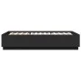 Black engineered wood bed frame 140x200 cm by , Beds and slatted bases - Ref: Foro24-3209703, Price: 153,37 €, Discount: %