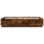 Smoked oak engineered wood bed frame 150x200cm by , Beds and slatted bases - Ref: Foro24-3209699, Price: 151,92 €, Discount: %