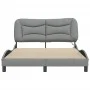 Estructura de cama con luces LED tela gris claro 120x200 cm de , Camas y somieres - Ref: Foro24-3213690, Precio: 189,81 €, De...