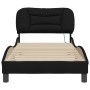 Bed frame with LED lights black fabric 90x190 cm by , Beds and slatted bases - Ref: Foro24-3213671, Price: 165,85 €, Discount: %