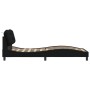 Bed frame with LED lights black fabric 90x190 cm by , Beds and slatted bases - Ref: Foro24-3213671, Price: 165,85 €, Discount: %