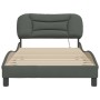 Estructura de cama con luces LED tela gris oscuro 100x200 cm de , Camas y somieres - Ref: Foro24-3213684, Precio: 149,25 €, D...