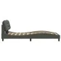 Bed frame with LED lights dark gray fabric 100x200 cm by , Beds and slatted bases - Ref: Foro24-3213684, Price: 152,57 €, Dis...