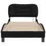 Bed frame with LED lights black fabric 90x200 cm by , Beds and slatted bases - Ref: Foro24-3213678, Price: 168,98 €, Discount: %