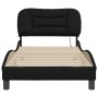 Estructura de cama con luces LED tela negro 90x200 cm de , Camas y somieres - Ref: Foro24-3213678, Precio: 171,75 €, Descuent...