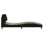 Bed frame with LED lights black fabric 90x200 cm by , Beds and slatted bases - Ref: Foro24-3213678, Price: 168,98 €, Discount: %