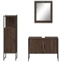 Badezimmermöbel-Set, 3-teilig, braunes Eichensperrholz von , Badezimmermöbel - Ref: Foro24-3214353, Preis: 148,36 €, Rabatt: %