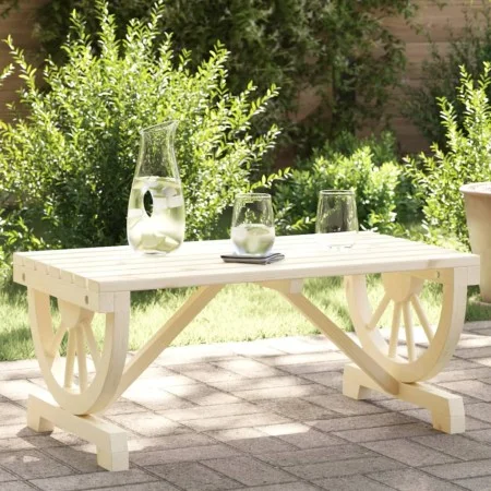 Solid fir wood garden coffee table 90x50x40 cm by , Garden tables - Ref: Foro24-365107, Price: 102,06 €, Discount: %