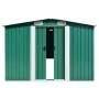 Grüner Gartenschuppen aus verzinktem Stahl, 257 x 779 x 181 cm von vidaXL, Schuppen - Ref: Foro24-47032, Preis: 963,32 €, Rab...