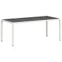 Gartentisch Glasoberfläche weiß PE Rattan 190x90x75cm von , Gartentische - Ref: Foro24-368129, Preis: 164,20 €, Rabatt: %