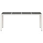Gartentisch Glasoberfläche weiß PE Rattan 190x90x75cm von , Gartentische - Ref: Foro24-368129, Preis: 156,21 €, Rabatt: %