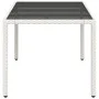 Gartentisch Glasoberfläche weiß PE Rattan 190x90x75cm von , Gartentische - Ref: Foro24-368129, Preis: 164,20 €, Rabatt: %