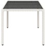 Gartentisch Glasoberfläche weiß PE Rattan 190x90x75cm von , Gartentische - Ref: Foro24-368129, Preis: 156,21 €, Rabatt: %