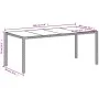Gartentisch Glasoberfläche weiß PE Rattan 190x90x75cm von , Gartentische - Ref: Foro24-368129, Preis: 164,20 €, Rabatt: %