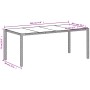 Gartentisch Glasoberfläche weiß PE Rattan 190x90x75cm von , Gartentische - Ref: Foro24-368129, Preis: 156,21 €, Rabatt: %