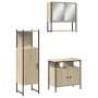Sonoma oak plywood 3-piece bathroom furniture set by , Bathroom furniture - Ref: Foro24-3214696, Price: 181,72 €, Discount: %