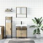 Sonoma oak plywood 3-piece bathroom furniture set by , Bathroom furniture - Ref: Foro24-3214696, Price: 181,72 €, Discount: %