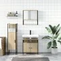 Sonoma oak plywood 3-piece bathroom furniture set by , Bathroom furniture - Ref: Foro24-3214696, Price: 170,63 €, Discount: %
