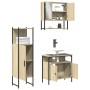 Sonoma oak plywood 3-piece bathroom furniture set by , Bathroom furniture - Ref: Foro24-3214696, Price: 181,72 €, Discount: %