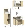 Sonoma oak plywood 3-piece bathroom furniture set by , Bathroom furniture - Ref: Foro24-3214696, Price: 170,63 €, Discount: %