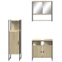 Sonoma oak plywood 3-piece bathroom furniture set by , Bathroom furniture - Ref: Foro24-3214696, Price: 181,72 €, Discount: %