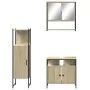 Sonoma oak plywood 3-piece bathroom furniture set by , Bathroom furniture - Ref: Foro24-3214696, Price: 170,63 €, Discount: %