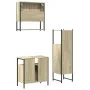 Sonoma oak plywood 3-piece bathroom furniture set by , Bathroom furniture - Ref: Foro24-3214696, Price: 170,63 €, Discount: %