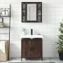 2-piece bathroom furniture set in oak brown plywood by , Bathroom furniture - Ref: Foro24-3214724, Price: 134,70 €, Discount: %
